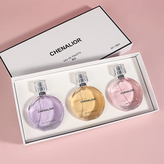 Coffret 3 Parfums Femme 105ml - Fragrances Florales et Fruitées Longue Durée