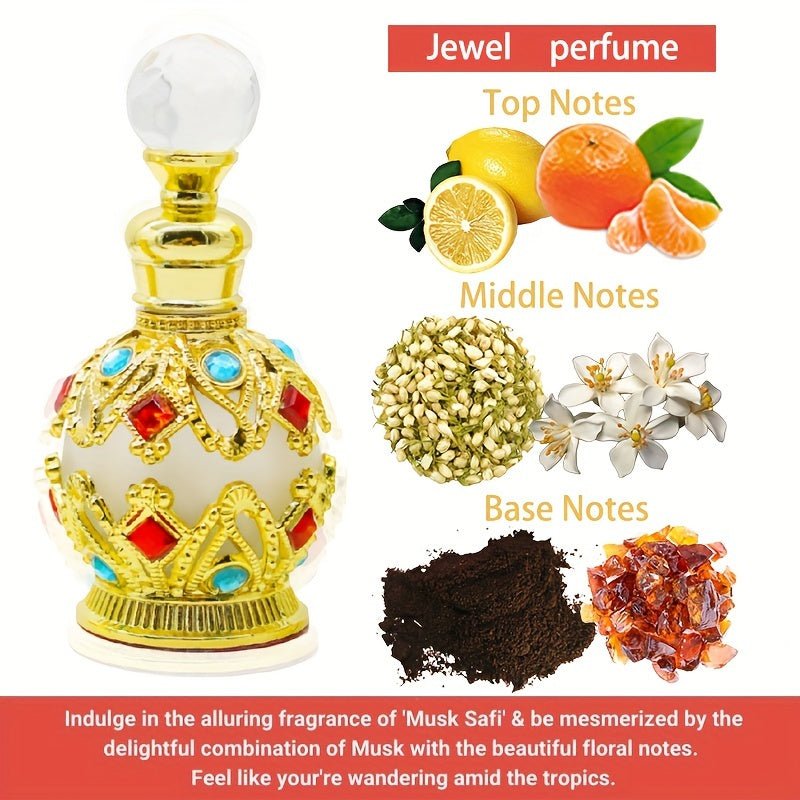15ml Floral Scented Musk Perfume - Long-Lasting, Refreshing, and Formaldehyde-Free Eau De Parfum for Women - Perfect for Dating and Daily Wear, Gentle on Skin, and Cruelty-Free
