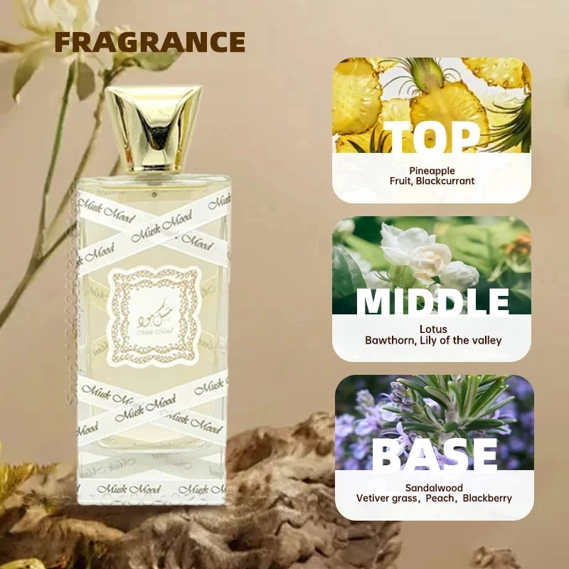 Parfum Oud Mood 100ml - Eau de Parfum Orientale Arabe Longue Durée