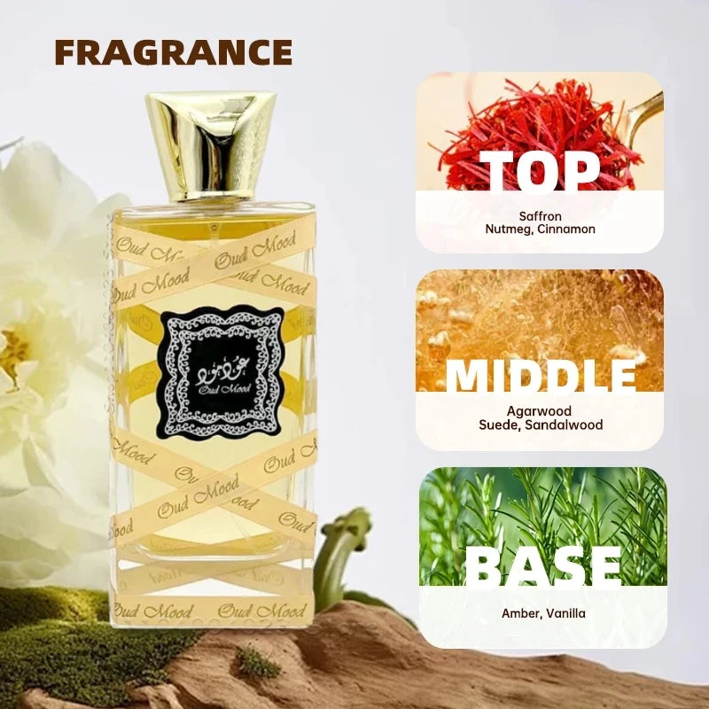 Parfum Oud Mood 100ml - Eau de Parfum Orientale Arabe Longue Durée